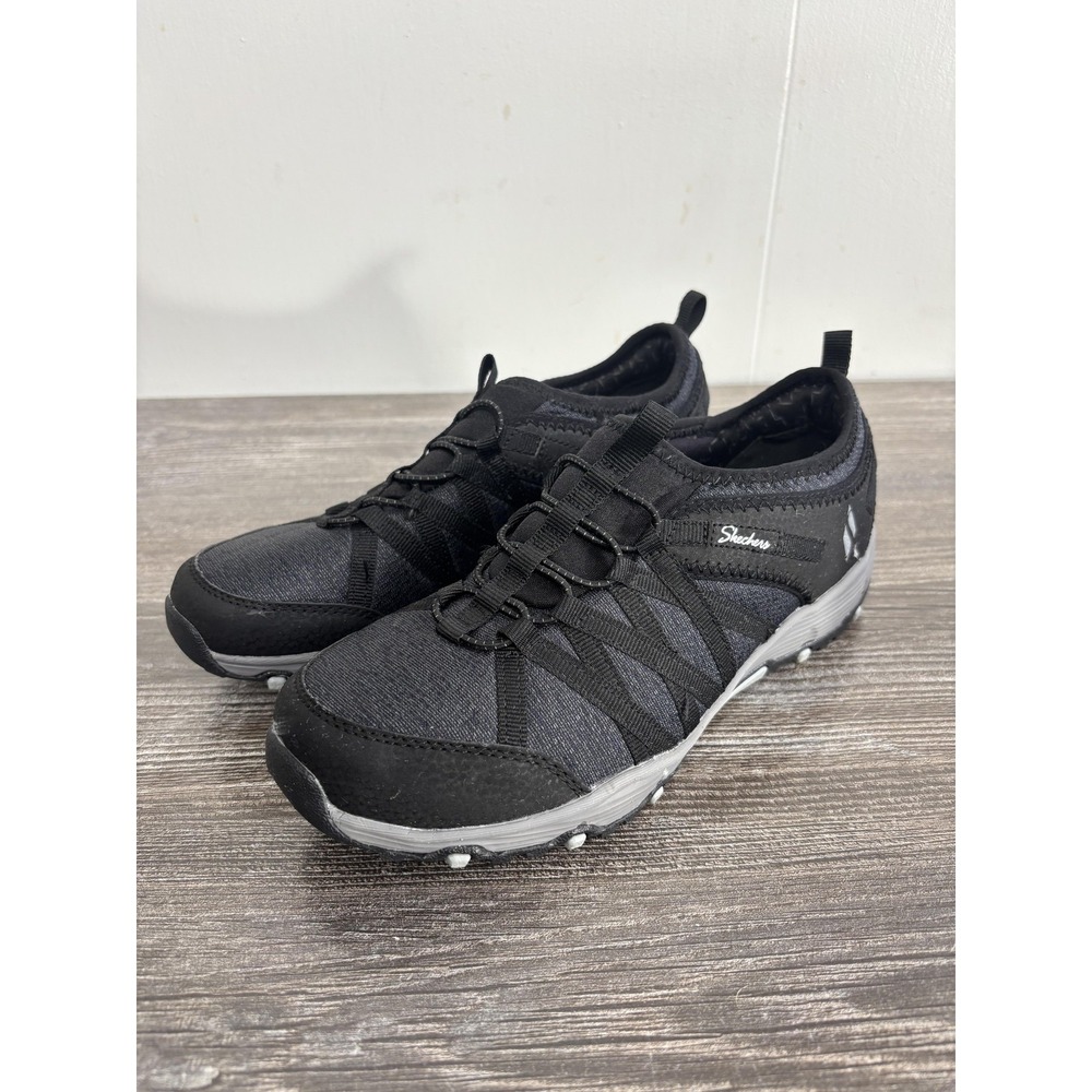 Skechers Shoes Womens Size 7 Black Memory Foam Slip On Sneaker Low Top